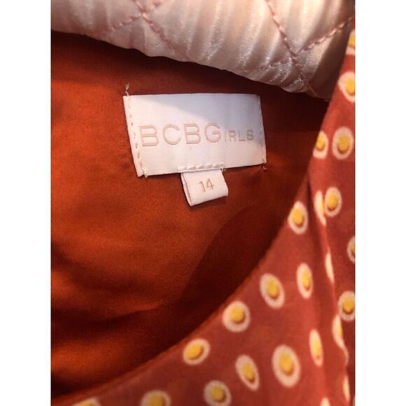 BCBGirl Chiffon Layered Print Dress Girls Size 14 - Picture 7 of 8